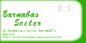 barnabas seiler business card